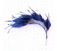 DIY Feather Flower Natural Feather Dyed Colorful Wedding Jewelry Home Party Accessory Crafts Navy Blue 25-30 CM