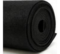DIY Felt Fabric 40 cm x 250 cm - 3 mm Thickness Craft Felt in Single Colours - Felt Fabric Sold by the Metre for Car Carpets, Christmas Markets & Giant Projects, Felt Mat Black