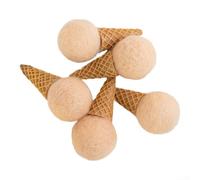 DIY Felt Ornaments with Sweet Ice Cream Inspiration for Holidays - Craft-Friendly Forms Suitable for Gluing, Hanging, or Trimming (orange)