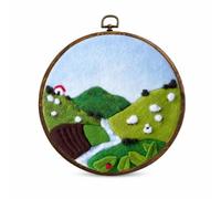 DIY Felting Kit, Manual Wool Felt Craft , Mountain Sheep Landscape