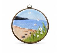 DIY Felting Kit, Manual Wool Felt Craft , Seaside Beach Landscape