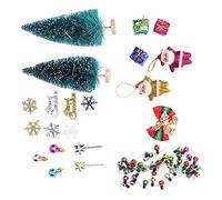 DIY Fine Workmanship Cute Appearance Tiny Christmas Tree Miniature Christmas Items for Doll House Decorations Lightweight Portable Design