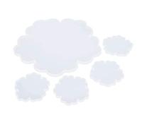 DIY Flower Coaster Silicone Mold Set for Making Fruit Tray Household Supplies Present White 34cm 13.4in Large and 12cm 4.7in Small