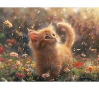 DIY Flower Diamond Painting Kit 100x150cm, Diamond Art Cat Crystal Art Kits for Adults, Full Square Drill Embroidery Gem Art and Crafts, DIY Diamond Dots Mosaic Kits for Room Decor Women Gifts S2-218