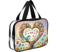 DIY Flowers Diamond Art Rhinestone Makeup Bag Transparent PVC Storage Pack Gift (XHZ003)