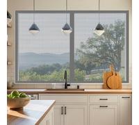 DIY Fly Screen Windows 135 x 60 cm with Selfadhesive Magnetic Window Screen Insect Mesh Custom Size for Living Room Bedroom Offfice, Grey