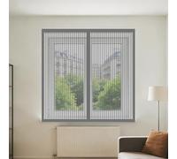 DIY Fly Screen Windows 165 x 60 cm Keep Fly Mosquito Out Window Screen Mesh for Bug with Installation Accessories for Window, Bedroom, Living Room, Kitchen Patio, Grey