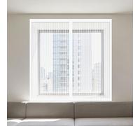 DIY Fly Screen Windows 180 x 110 cm Keep Fly Mosquito Out Window Net Fine Mesh Design Prevents Tiny Insects from Entering for Living Room Bedroom Offfice, White