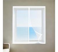 DIY Fly Screen Windows 180 x 120 cm with Selfadhesive Fly Screen for Window Fine Mesh Design Prevents Tiny Insects from Entering for Windows Doors and Patio Screens, White