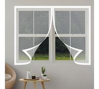 DIY Fly Screen Windows 60 x 100 cm Keep Fly Mosquito Out Mosquito Net for Window Excellent Ventilation While Blocking Bugs for Living Room Bedroom Offfice, White