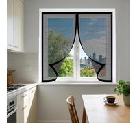 DIY Fly Screen Windows 60 x 100 cm Keep Fly Mosquito Out Window Nets Insects with Installation Accessories for Home, Office, Bedroom, Living Room Kitchen, Black