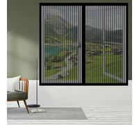 DIY Fly Screen Windows 60 x 100 cm Keep Fly Mosquito Out Window Nets to Keep Bugs Out with Installation Accessories for Home, Office, Bedroom, Living Room Kitchen, Black