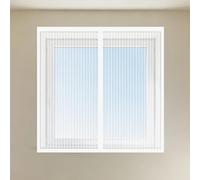 DIY Fly Screen Windows 70 x 130 cm with Selfadhesive Fly Bug Bee Protection Screen Easy Installation for Window, Bedroom, Living Room, Kitchen Patio Window, White