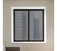 DIY Fly Screen Windows 85 x 60 cm Selfadhesive Tape Selfadhesive Screen Protective Net Custom Size for Window, Bedroom, Living Room, Kitchen Patio Window, Black