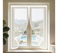 DIY Fly Screen Windows 90 x 175 cm with Selfadhesive Window Nets to Keep Bugs Out Fine Mesh Design Prevents Tiny Insects from Entering for Windows Doors and Patio Screens, White