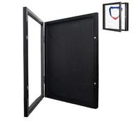 DIY Football Shirt Frame Display, Shadow Box with Protective Acrylic, Jersey Display Case for Sports Shirts, T-Shirts and Memorabilia, Black Box Frame (14*18 inch)