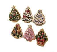 DIY for Diamond Art Fridge Magnets 6-Pack Christmas Theme DIY(Christmas tree)