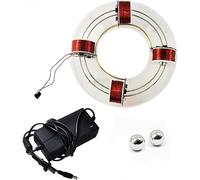 DIY Four Coils Ring Electromagnetic Accelerator, Electromagnetic Cyclotron, Scientific Experiment Equipment Physics Teaching Aids Model, Educational Toy Gifts for Kids