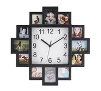 DIY Frame Clock,2 in 1 Wall Clock Photo Frame Clock DIY Wall Clock Modern Design Clockwith 12 Photoes Frames,Art Pictures Clocks,Make Your Own Photo Clocks