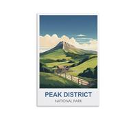 DIY Frameless Paint by Number Kits Peak District National Park England with Brush and Acrylic Paint Kits Theme Digital Home Wall Artwork 30x40cm