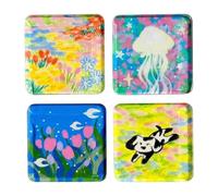 DIY Fridge Magnet Kit, Decorative Small Blank Painting Frame Art Craft | Magnets Craft | for School Classroom Workplace Party Whiteboard Locker Home Kitchen Apartment