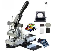 DIY Fridge Magnet Maker Kit with Press Machine and Paper Cutter,Includes 100 Sets Consumables