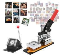 DIY Fridge Magnet Maker Machine Kit, Pin Making Kit, 2x2 Inch/50mm X 50mm, Photo Fridge Magnet Press Machine Kit with Paper Cutter and 1000 Sets Consumables, Maker+Knife+1000 Acrylic Pins
