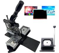 DIY Fridge Magnet Making Machine Kit - Magnetic Printer with Paper Cutter and 200 Components for Rectangle Button Creation