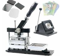 DIY Fridge Magnets Badges,Includes Press Machine,Paper Cutter,100 Material Sets for Picture Badge Crafts