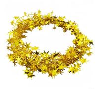 DIY Friendly 7 5M Tinsel Wire Stars Garland for Home and Event Decoration Easy to Shape and Style (Gold)