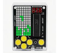 DIY Game Console Soldering Kit, 7-in-1 Electronic Building Kit, Handheld Game Console Kit with Acrylic Housing, 7 Game Types, DIY Games Console, Handheld Kit, Soldering Exercise Set for Adults