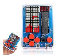 DIY Game Consoles Handset with Acrylic Casing, DIY Game Console Soldering Kit, Electronic Soldering Exercise Set, Electronic Building Kit, Handheld Game Console for Science, Education, Soldering