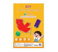 DIY Geometric Forms Book, 3D Geometry Learning Book with 12 Interactive Patterns, Educational Thinking Game for Maths Resources, Includes String and Adhesive