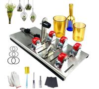 DIY Glass Bottle Cutter Kit for Making Candle Holders, Glass Cutting Tool Kit, for Cut Round, Square Wine, Beer, Liquor & Whiskey Bottles, Includes Safety Gloves & Accessories