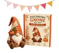 DIY Gnome Decorations Kit,7.87 Inch Complete Set with Instructions, Make Your Own Soft Toy Figurine for Living Room Shelf, Housewarming Party Favor, Or Birthday Present for Mum