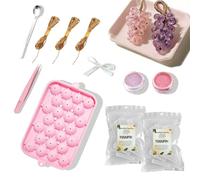 DIY Grape Soap Making Kit for Beginners - Complete Handmade Craft Set with 2 Natural Soap Bases, Silicone Molds, Mica Powder, Jute Rope & Tools, Creative Home Decor, Gift Ready