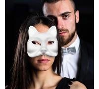 DIY Halloween For Kids Adults White Animal Hand Painted Face Animal Party Cosplay Costume 10PCS A Set Of Pigment Pens 3ml Adult Halloween Masks(4 White,18X17. 5CM)