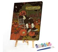 DIY Halloween Pumpkin Man Paint By Numbers Kit on Canvas 11.81x15.75in