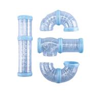 DIY Hamster Cage Tube Set 5.5cm External Maze Tunnel for Small Pets | Expand your hamster’s habitat with safe, DIY external tubes. Easy to connect and clean.(Blue)