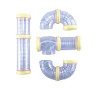 DIY Hamster Cage Tube Set 5.5cm External Maze Tunnel for Small Pets | Expand your hamster’s habitat with safe, DIY external tubes. Easy to connect and clean.(Yellow)