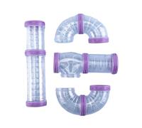 DIY Hamster Cage Tube Set 5.5cm External Maze Tunnel for Small Pets | Expand your hamster’s habitat with safe, DIY external tubes. Easy to connect and clean.(Purple)