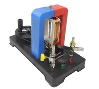 DIY Hand Electricity Generator Model AC-DC Electric Generator Physical Experiment Education Toys Black red blue