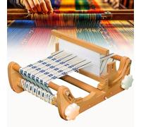 DIY Hand-Knitting Weaving Machine, Wooden Craft Tabletop Loom for Creative Projects Like Tea Seats, Coasters, and Cloth Bags