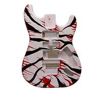 DIY Hand Paint Poplar Wood ST Electric Guitar Body White Customized Painting Guitar Barrel Unfinished Guitar body replacement