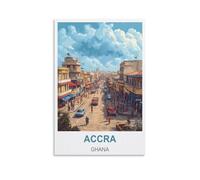 DIY Hand Painted Oil Painting Kit,Accra Ghanas Acrylic Pigment Drawing Paintwork for Gift Home Wall Decor 30x40cm