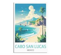 DIY Hand Painted Oil Painting Kit Cabo San Lucas Mexico Linen Canvas Acrylic DIY Number Painting Kits Wall Art Decor Gifts 30x40cm