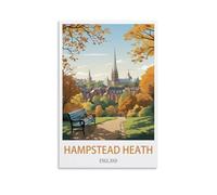 DIY Hand Painted Oil Painting Kit,Hampstead Heath England,Acrylic Pigment Drawing Paintwork for Gift Home Wall Decor 40x50cm