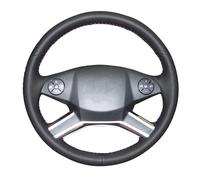 DIY Hand Sewing Genuine Leather Black Car Steering Wheel Cover For Mercedes For Benz R320 R400 R350 GL450 ML350 Auto Accessories Styling(6-Red Blue)