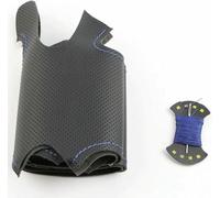 DIY Hand-stitched Black Artificial Leather Car Steering Wheel Cover for Ford Focus 2 2005-2011