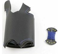 DIY Hand-stitched Black Artificial Leather Car Steering Wheel Cover for Kia Sorento 2015